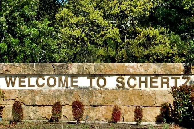 Welcome to Schertz sign with FHA loan information.