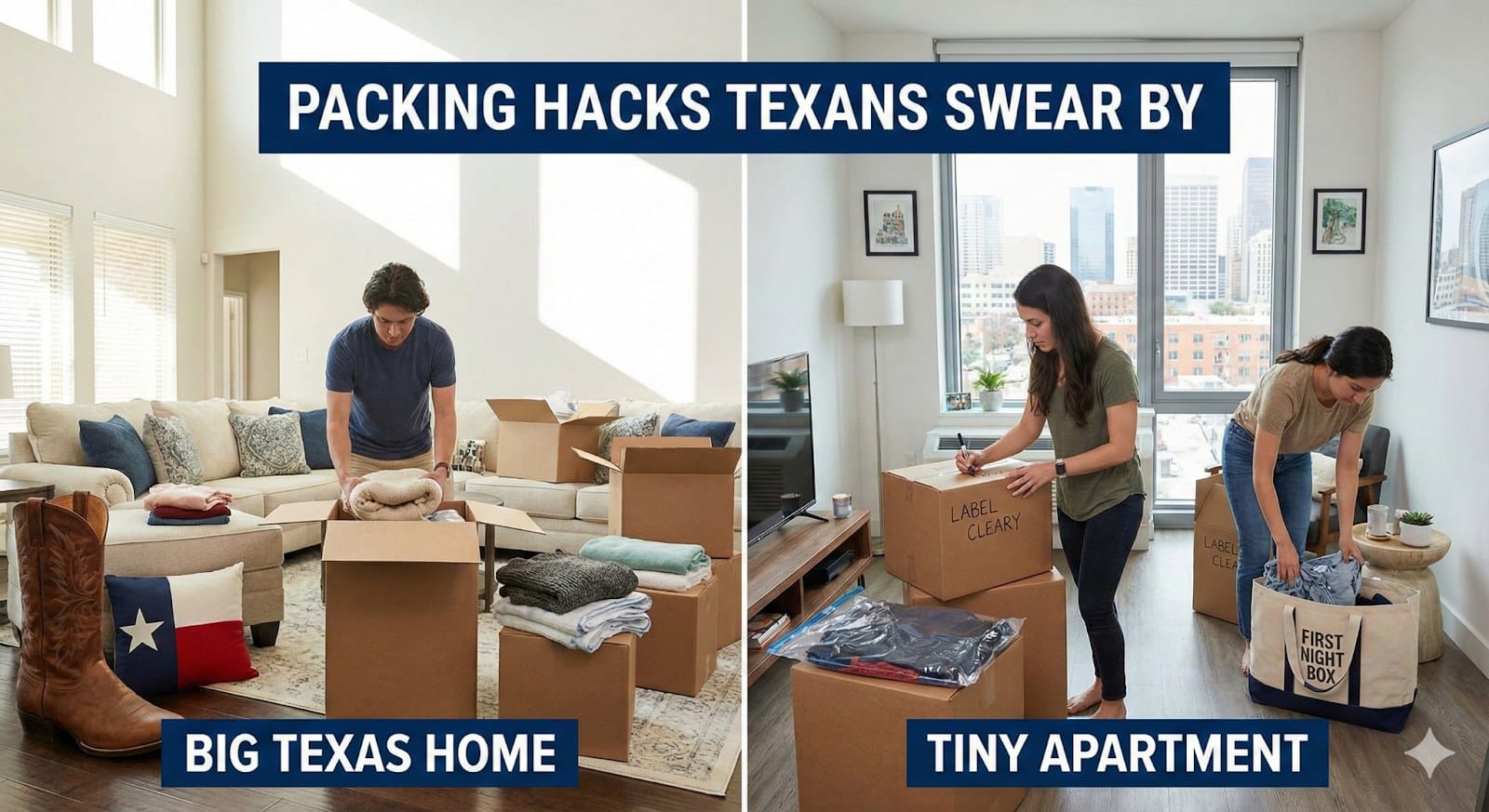 Read more about the article Packing Hacks Texans Swear By: From Big Homes to Tiny Apartments