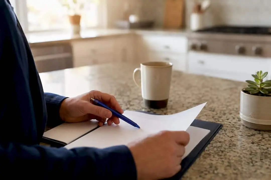 Loan specialist signing occupancy certification